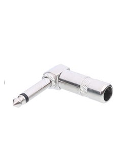 اشتري Keendex 1990 6.3 mm Right Angle Jack Plug Connector - Silver في مصر