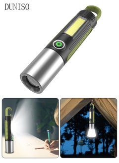 Buy Rechargeable LED Flashlights with Side Light Handheld Flashlight with Zoomable 4 Modes Super Bright Flashlights for Emergencies Camping Hiking in UAE