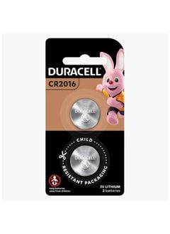 Buy Duracell CR 2016 Lithium Batteries 3V - Pack of 2 in UAE