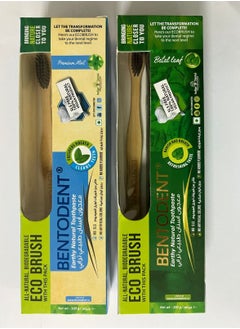 Buy Premium Mint Toothpaste 100g + Betel Leaf Toothpaste 100g | FREE Bamboo Brush (Pack of 2) | SLS Free | No added fluoride | Vegan | No Artificial colors | Natural Toothpaste | Betel leaf in UAE