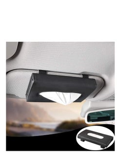 اشتري Car Tissue Holder, Sun Visor Napkin PU Leather Paper Towel Case Holder for Seat Back/Vehicle Side Door في الامارات