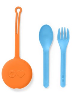 اشتري 2-Piece Kids Utensils Set With Case في الامارات