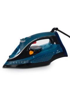 Buy Steam Iron 2200W Ceramic Coated Non-Stick Soleplate with Anti Calc Drip Self Clean and Auto Shutoff, Safe for All Fabrics Steaming & Ironing Any Clothes. in UAE