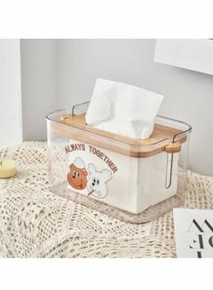 Buy Transparent Tissue Storage Box Living Room Paper Towel Holder in Egypt