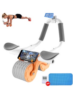 Buy 2023 New with timer Ab Abdominal Exercise Roller Elbow Support, abs roller wheel core exercise equipment, Automatic Rebound Abdominal Wheel in UAE