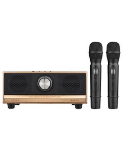 Buy Family Karaoke Machine System Hand-held UHF Wireless Microphone BT Wireless Speaker Home Theater KTV AUX IN U Disk Music Player for Home Party Meeting Wedding Picnic in UAE