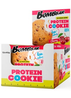 Buy Low Calorie Protein Cookie Cherry Flavor No Sugar Added 12x40g in UAE