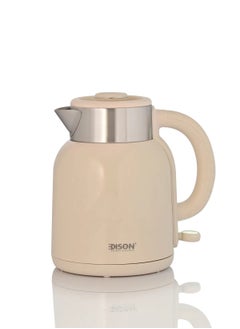 Buy Edison Electric Kettle, 1200 Watt, 900 ml - Cream in Saudi Arabia