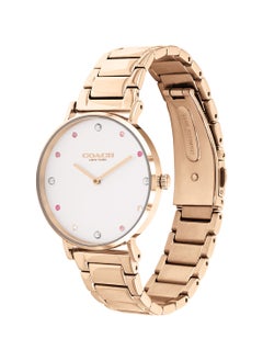 اشتري COACH PERRY WOMEN's WHITE DIAL, IONIC PLATED CARNATION GOLD STEEL WATCH - 14503938 في السعودية