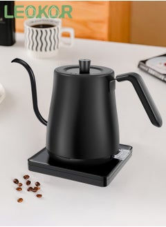 Buy Electric Gooseneck Kettle Quick Heating Electric Kettles with Auto Shutoff Anti-dry Protection, 100% Stainless Steel Inner and Lid Suitable for Pour-over Coffee and Tea in Saudi Arabia