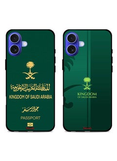 اشتري Two Cases For Apple iPhone 16 Plus Protective Covers Kingdom Passport Pattern في السعودية