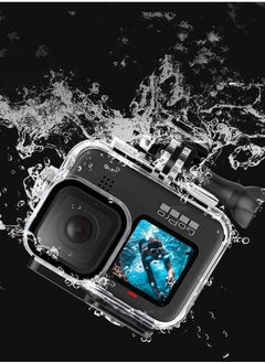 Buy Waterproof Case for GoPro Hero 12 11 10 9 Black, 60M Underwater Dive Housing Shell with Bracket Accessories for Go Pro Hero12 Hero11 Hero10 Hero9 Action Camera in Saudi Arabia