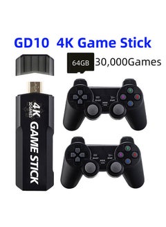 Buy GD10 Game Stick Built-in 30000 Games 64GB 2.4G Wireless Controller HD Retro Video Game Console 4k HD Video Game Console in Saudi Arabia