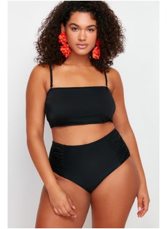 Buy Black High Waist Compression Bikini Bottom TBBSS24CR00002 in Egypt