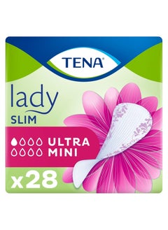 Buy TENA Lady Slim Ultra Mini Pads 28 pads in UAE