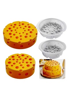 Buy Cake Mold, Cheese Mold, for Baking, Round Cake Baking Pan Non-Stick Quick Release, 6 inch + 8 inch Cake Mold, Resin Casting Mold, Soap Making Molds, Silicone Mold for Candle Home in Saudi Arabia