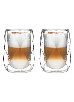 اشتري Neoflam Double Wall 2Pcs Glass Tumbler Coffee Cups Set 90Ml في الامارات