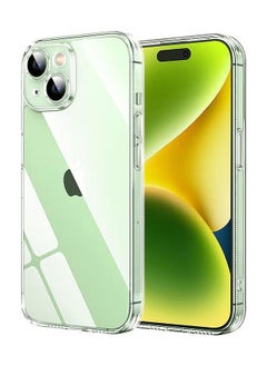 Buy iPhone 15 Case Clear 6.1 Inch Anti-Yellowing Mil-Grade Anti-Drop iPhone 15 Cover Transparent, Slim Thin Crystal iPhone 15 Case, Full Coverage Lens Protection, Shockproof Anti-Scratch Clear in UAE