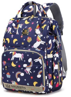 اشتري 133 3 Pcs Baby Maternity Diaper Fashion Waterproof Multifunctional large capacity backpack bag - Unicorn Violet في مصر