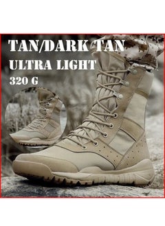 Buy 1-Pair Ultra Light Waterproof Fabric Breathable Combat Boots,Men's Outdoor Desert Boots Shoes,Mesh Light Military Fans Shoes in UAE