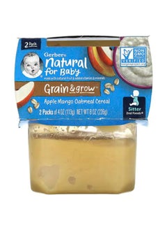 اشتري Natural for Baby, Grain & Grow, 2nd Foods, Apple Mango Oatmeal Cereal, 2 Pack, 4 oz (113 g) Each في الامارات