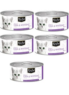 اشتري 5Pc Deboned Tuna And Whitebait Toppers Cat Wet Food 80g في الامارات