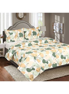 Buy Madison Oni 3-Piece Super King Printed Cotton Duvet Quilt Cover Set 240 x 220 cm in UAE