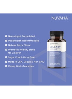 اشتري Lullaby Kids Natural Sleep Aid | Herbal Supplement for Restful Sleep with Chamomile, Magnesium & Melatonin | Non-Habit Forming & Safe for Kids 3+ | Vegan & Non-GMO | GMP Certified | 60 Tablets في الامارات