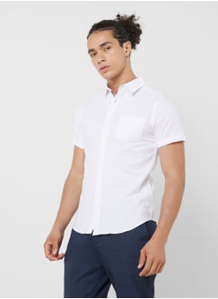 Buy Short Sleeve Slim Fit Oxford in Saudi Arabia