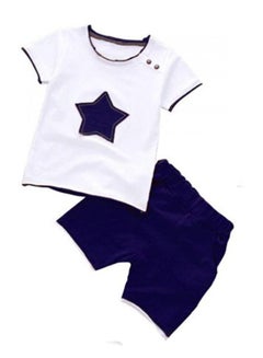 Buy Baby Toddler Outfit Cotton Clothes Set Tops Star Print  Children Boy Set (1pair) LARGE in UAE