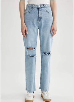 Buy Woman Wide Leg Denim Trousers in UAE