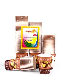 Buy Sunny Your Bright Choice Paper Cups with Handle 9oz, 100 Cups in UAE