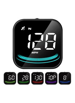 Buy Auto Car Head Up Display KMH and MPH Digital GPS Smart Speedometer with Over Speed Alarm Fatigue Driving Warning, Navigation Compass, 2.2 inch LCD Screen, USB Plug for All Vehicle in Saudi Arabia