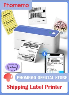 Buy 241-BT Bluetooth Thermal Label Printer, 4X6" Wireless Shipping Label Printer for Small Business, Label Printer for Shipping Packages, Compatible with iPhone, Android (Dark Blue) in UAE