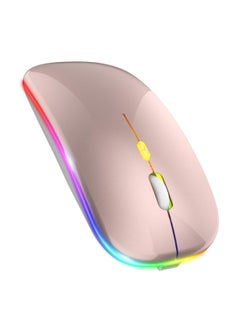 اشتري LED Wireless Mouse Rechargeable Slim Silent Mouse 2.4G Portable Mobile Optical Office Mouse with USB & Type-c Receiver for Notebook, PC, Laptop, Computer, Desktop في السعودية