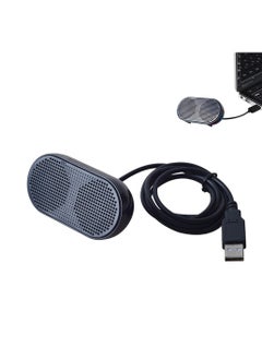 اشتري USB Mini Stereo Speakers for PC Laptop Desktop Tablets Portable Multimedia Sound System Black في السعودية