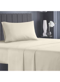 اشتري Premium Beige Twin Sheets Set - 1800 TC Series 3 Piece Bed Sheets - Soft Brushed Microfiber Fabric - 16 Inches Deep Pockets Sheets Wrinkle Free & Fade Resistant by Infinitee Xclusives في الامارات