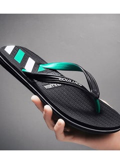 Buy Men's Casual Antiskid Slippers Summer Fashion Flip-flops Black in UAE