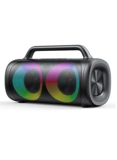 Buy Joyroom 40W Wireless Speaker with RGB Lights Bluetooth Speaker with Stereo Sound PartyCast Technology BassUp 24H Playtime IPX5 Waterproof App Custom EQ Home Home Outdoor Beach Black in UAE