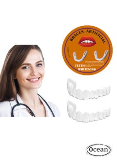 Buy Veneers Dentures, Temporary Fake Teeth Snap On Veneers, Dental Veneers for Temporary Tooth Repair Upper and Lower Jaw, Smile Teeth Veneers, Adjustable Veneers Dentures, for Men Women with Bad Teeth in Saudi Arabia