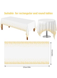 Buy 2 pack disposable tablecloth 54"x108" disposable rectangular plastic table cloth waterproof party table cover in Saudi Arabia