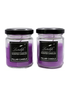 Buy Big Jar Single Wick Candle  Lavender Fields Extremely Fragrant  Glass Large Jar Candle Set Of 2  Purple Lavender Scented Candle in UAE