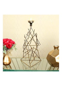 Buy Lucy Candle Holder, Gold- Small in UAE