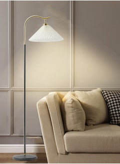 اشتري Modern Elegant Floor Lamp Pleated Cloth Cover Standing Light With E27 12W Blub في السعودية