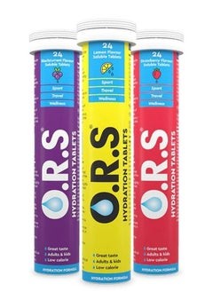 Buy Ors Hydration Tablets With Electrolytes, 24 tablets pack of 3 in Saudi Arabia