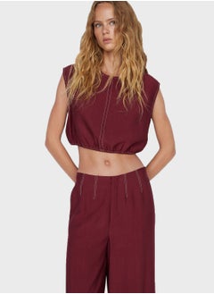 Buy Crew Neck Crop Top in UAE