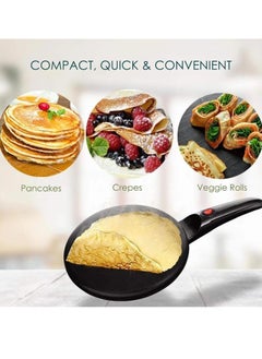 Buy DENX Instant Crepe Maker, Pancake Machine Maker, Handheld Crepe Maker With Temperature Control, Crepe Pan Electric, Electric Baking Machine, Easy To Use | DX2530 in Saudi Arabia