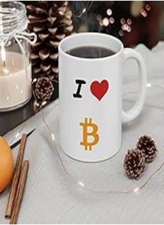 اشتري I Love Bitcoin Mug Bitcoin Coffee Mug BTC Mug Crypto Mug في مصر