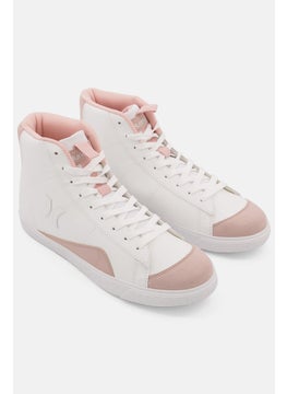 Buy Women Hi Lace Up Casual Shoes, White in Saudi Arabia