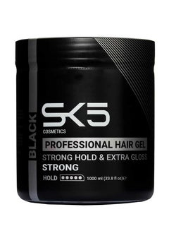 Buy Black Hair Gel for Strong Hold and Attractive Shine 1000 ML in Saudi Arabia